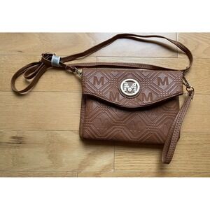 Mkf Collection Milan M Signature Women's Brown Crossbody Bag Purse